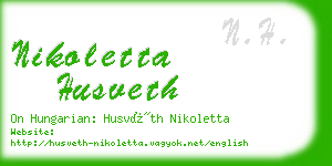 nikoletta husveth business card